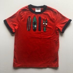 Hanna Andersson Kid's Red Surfboard Graphic Tee